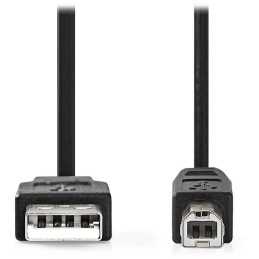 NEDIS kabel USB 2.0/ zástrčka USB-A - zástrčka USB-B/ k tiskárně apod./ černý/ bulk/ 5m