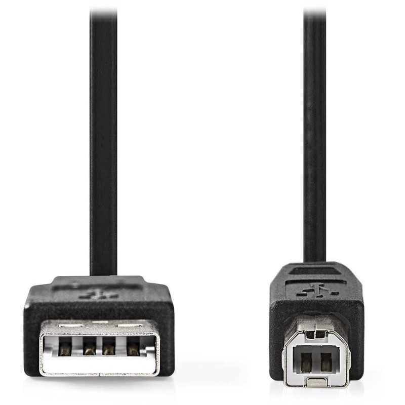 NEDIS kabel USB 2.0/ zástrčka USB-A - zástrčka USB-B/ k tiskárně apod./ černý/ bulk/ 5m