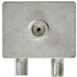 NEDIS satelitní anténní adaptér/ zásuvka F/ zástrčka IEC (Koax)/ zásuvka IEC (Koax)/ poniklovaný/ 75 Ohm/ Kov/ BOX