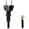 NEDIS power cable/ plug Type F/ straight - straight/ nickel-plated/ black/ bulk/ 3m