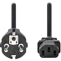 NEDIS napájecí kabel 230V/ přípojný 10A/ konektor IEC-320-C13/ přímá zástrčka Schuko/ černý/ bulk/ 2m