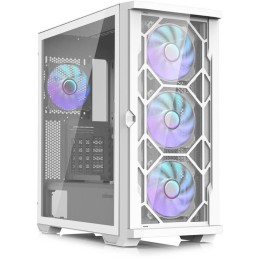 Zalman skříň Z10 Duo / ATX / 4x120 mm ARGB fan / 2xUSB 3.0 / USB-C / tvrzené sklo / bílá
