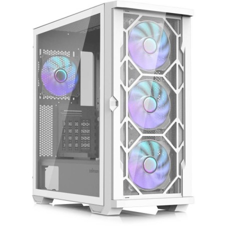 Zalman skříň Z10 Duo / ATX / 4x120 mm ARGB fan / 2xUSB 3.0 / USB-C / tvrzené sklo / bílá
