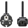 Kabel zasilający NEDIS 230V/10A złącze/IEC-320-C13 złącze/prosta wtyczka Schuko/czarny/luzem/3m