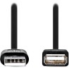 NEDIS USB 2.0 Verlängerungskabel / USB-A-Stecker - USB-A-Buchse / vernickelte Anschlüsse / schwarz / lose / 1 m