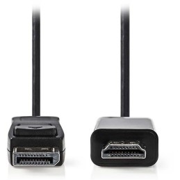 NEDIS kabel DisplayPort - HDMI/ zástrčka DisplayPort - zástrčka HDMI/ černý/ bulk/ 3m