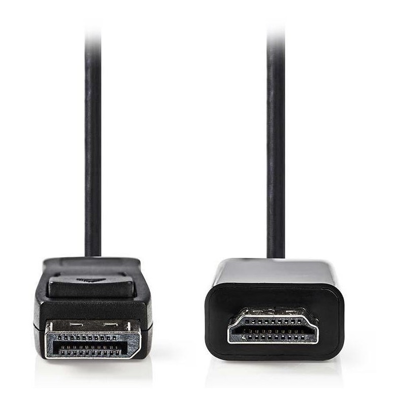 NEDIS kabel DisplayPort - HDMI/ zástrčka DisplayPort - zástrčka HDMI/ černý/ bulk/ 3m