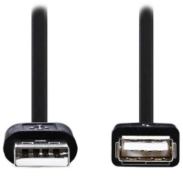 NEDIS prodlužovací kabel USB 2.0/ zástrčka USB-A - zásuvka USB-A/ poniklované konektory/ černý/ bulk/ 2m