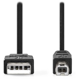 NEDIS kabel USB 2.0/ zástrčka USB-A - zástrčka USB-B/ k tiskárně apod./ AWG 28/24/ černý/ bulk/ 2m