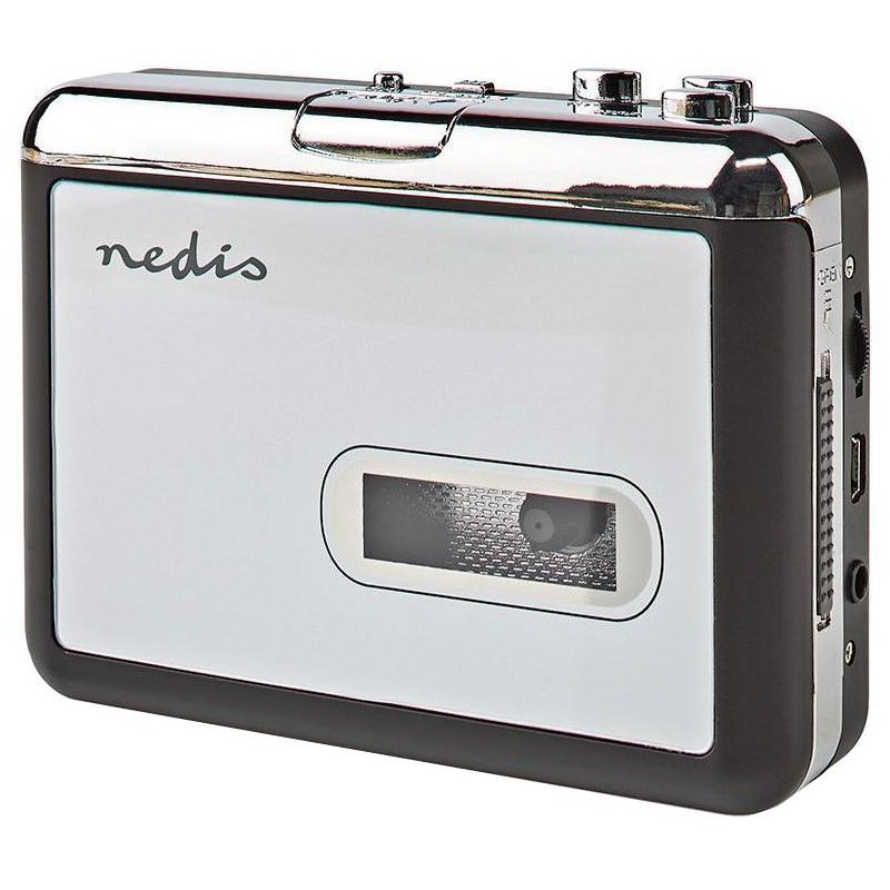 NEDIS kazetový převodník/ výstup 1x 3,5 mm/ 1x mini USB/ napájení z USB/ černý