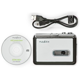 NEDIS kazetový převodník/ výstup 1x 3,5 mm/ 1x mini USB/ napájení z USB/ černý