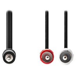 NEDIS stereofonní audio kabel/ 3,5 mm zástrčka - 2x CINCH zástrčka/ černý/ bulk/ 1m