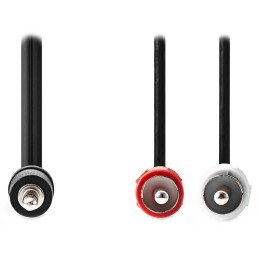 NEDIS redukční stereo audio kabel s jackem/ zástrčka 3,5 mm - 2x zástrčka RCA/ černý/ bulk/ 1,5m