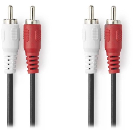 NEDIS stereo audio kabel RCA/ 2x zástrčka RCA - 2x zástrčka RCA/ černý/ bulk/ 1,5m