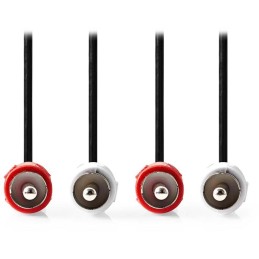 NEDIS stereo audio kabel RCA/ 2x zástrčka RCA - 2x zástrčka RCA/ černý/ bulk/ 1,5m