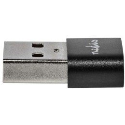 NEDIS adaptér USB/ konektory USB 2.0 A – USB-C zásuvka/ černý/ blistr