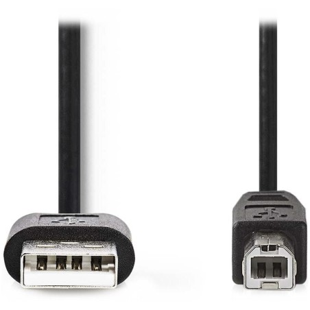 NEDIS kabel USB 2.0/ zástrčka USB-A - zástrčka USB-B/ k tiskárně apod./ černý/ bulk/ 3m