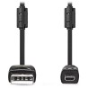 NEDIS USB 2.0 cable/ USB-A plug - UC-E6 8-Pins plug/ for Panasonic, Fujitsu, Kodak camera/ black/ bulk/ 2m
