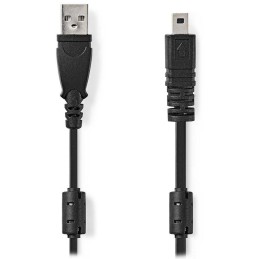 NEDIS kabel USB 2.0/ zástrčka USB-A - zástrčka UC-E6 8-Pins/ pro fotoaparát Panasonic, Fujitsu, Kodak/ černý/ bulk/ 2m