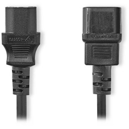 NEDIS napájecí prodlužovací kabel/ konektor IEC-320-C14 - konektor IEC-320-C13/ přímý-přímý/ černý/ bulk/ 3m