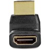 Adapter HDMI NEDIS/Złącze HDMI - Gniazdo HDMI/Kątowy 270°/Czarny/Obudowa