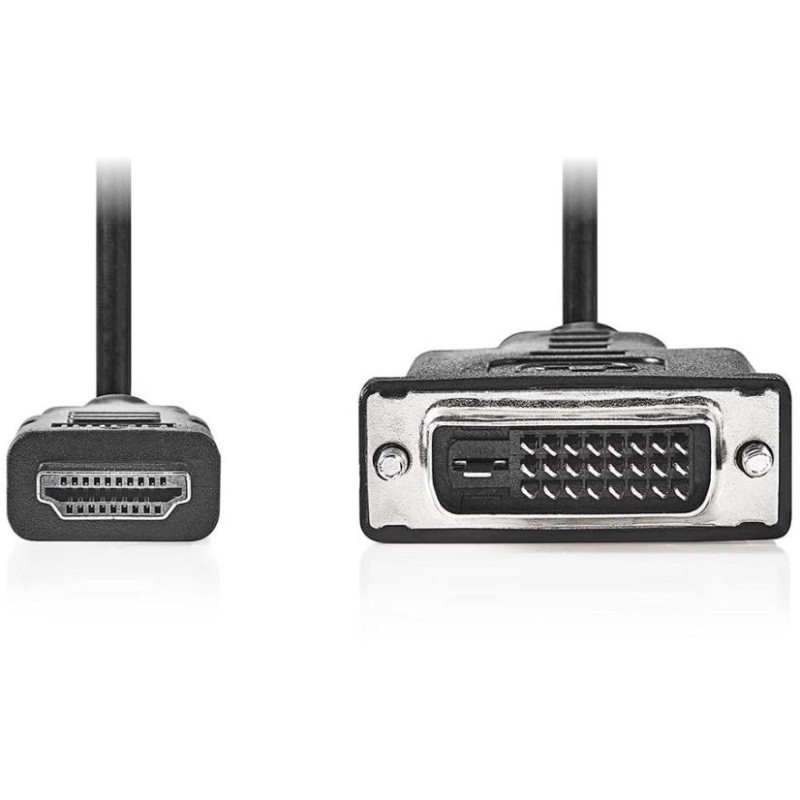 NEDIS kabel HDMI - DVI/ konektor HDMI - zástrčka DVI-D 24+1pinová/ černý/ bulk/ 2m