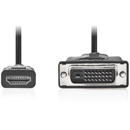 NEDIS kabel HDMI - DVI/ konektor HDMI - zástrčka DVI-D 24+1pinová/ černý/ bulk/ 2m