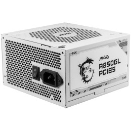 MSI zdroj MAG A850GL PCIE5 WHITE/ 850W/ ATX3.1/ akt. PFC/ 7 let celk. záruka/ 120mm fan/ modulární kabeláž/ 80PLUS Gold
