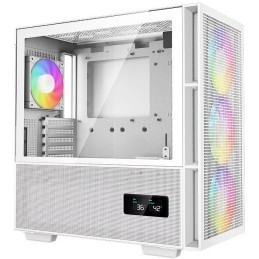 DEEPCOOL skříň CH560 Digital / MidT/ 3x140 a 120mm ARGB fan / USB 3.0 / USB-C/ tvrzené sklo / digitální displej / bílá