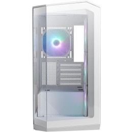 MSI skříň MAG PANO M100R PZ White/ bez zdroje/ levé a přední sklo/ 4x 120 mm A-RGB fan/ 1x USB-C/ 1x USB3.2/ bílá