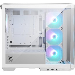 MSI skříň MAG PANO M100R PZ White/ bez zdroje/ levé a přední sklo/ 4x 120 mm A-RGB fan/ 1x USB-C/ 1x USB3.2/ bílá