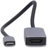 NEDIS káblový adaptér USB-C/USB 3.2 Gen 1/ USB-C zástrčka - HDMI zásuvka/ okrúhly/ čierny/ BOX/ 20cm