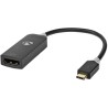 NEDIS káblový adaptér USB 3.2 Gen 1/ USB-C zástrčka - DisplayPort zásuvka/ okrúhly/ čierny/ BOX/ 20cm