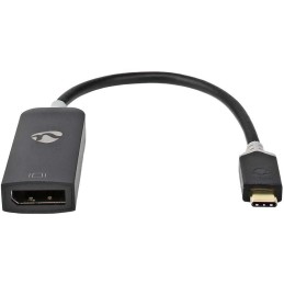 NEDIS kabelový adaptér USB 3.2 Gen 1/ USB-C zástrčka - DisplayPort zásuvka/ kulatý/ černý/ BOX/ 20cm