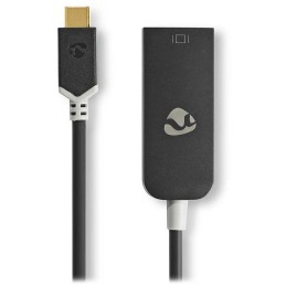 NEDIS kabelový adaptér USB 3.2 Gen 1/ USB-C zástrčka - DisplayPort zásuvka/ kulatý/ černý/ BOX/ 20cm