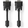 NEDIS kabel VGA (D-SUB)/ zástrčka VGA - zástrčka VGA/ černý/ bulk/ 10m