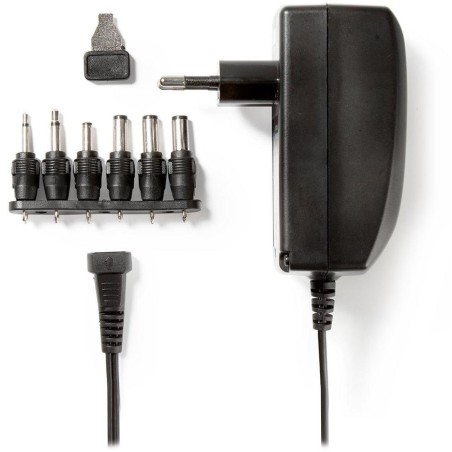 NEDIS univerzální napájecí AC adaptér/ 27 W/ 3 - 12 VDC/ 100 - 240 V AC/ 6 konektorů/ 1,8 m/ černý