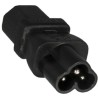 PremiumCord Adaptér IEC C13 female na IEC C6 male "trojlístek" napětí 230V, 2.5A