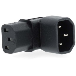 NEDIS napájecí adaptér z IEC-320-C14 na IEC-320-C13/ úhlový 90°/ černý