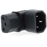 NEDIS power adapter from IEC-320-C14 to IEC-320-C13/ angled 90°/ black