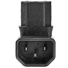 NEDIS napájecí adaptér z IEC-320-C14 na IEC-320-C13/ úhlový 90°/ černý
