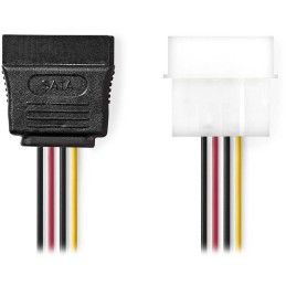 NEDIS redukční kabel interního napájení/ 15-pinová zásuvka SATA - zástrčka Molex/ více barev/ box/ 15cm