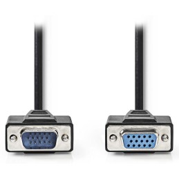 NEDIS prodlužovací kabel VGA (D-SUB)/ zástrčka VGA - zásuvka VGA/ černý/ bulk/ 5m