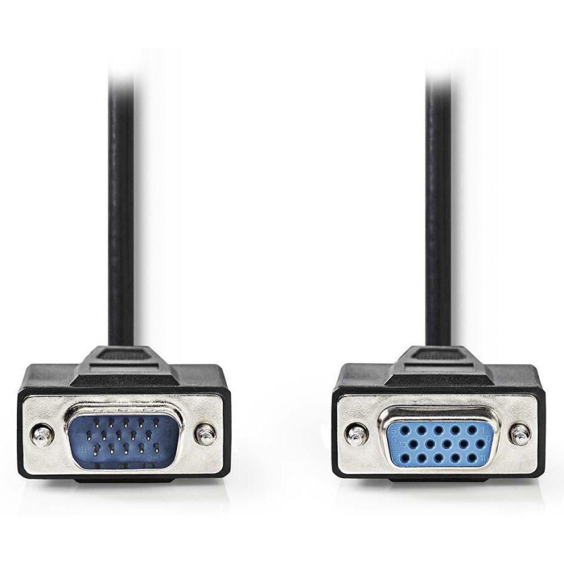 NEDIS prodlužovací kabel VGA (D-SUB)/ zástrčka VGA - zásuvka VGA/ černý/ bulk/ 5m