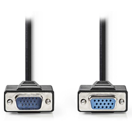 NEDIS prodlužovací kabel VGA (D-SUB)/ zástrčka VGA - zásuvka VGA/ černý/ bulk/ 5m
