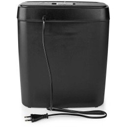 POŠKOZENÝ OBAL - NEDIS skartovačka PASH112BKA4/ formát A4/ velikost řezu 6mm/ stupeň utajení (DIN) 2/ objem nádoby 10 l/ černá