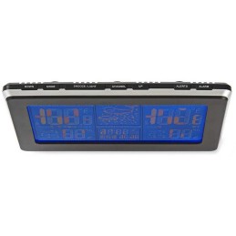 NEDIS meteostanice WEST400B/ vnitřní a venkovní/ digitální/ bezdrátový senzoru počasí/ předpověď počasí/ čas/ LED/ budík