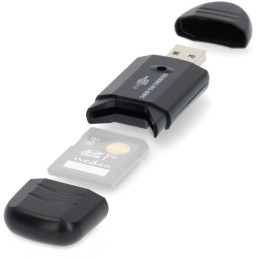 NEDIS čtečka paměťových karet/ MMC / SD / SDHC / USB 2.0/ černá