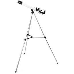 NEDIS teleskop SCTE5060WT/ clona 50 mm/ ohnisková vzdálenost 600 mm/ hledáček 5 x 24/ výška 125 cm/ Tripod/ bílo-černý