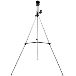 NEDIS teleskop SCTE5060WT/ clona 50 mm/ ohnisková vzdálenost 600 mm/ hledáček 5 x 24/ výška 125 cm/ Tripod/ bílo-černý